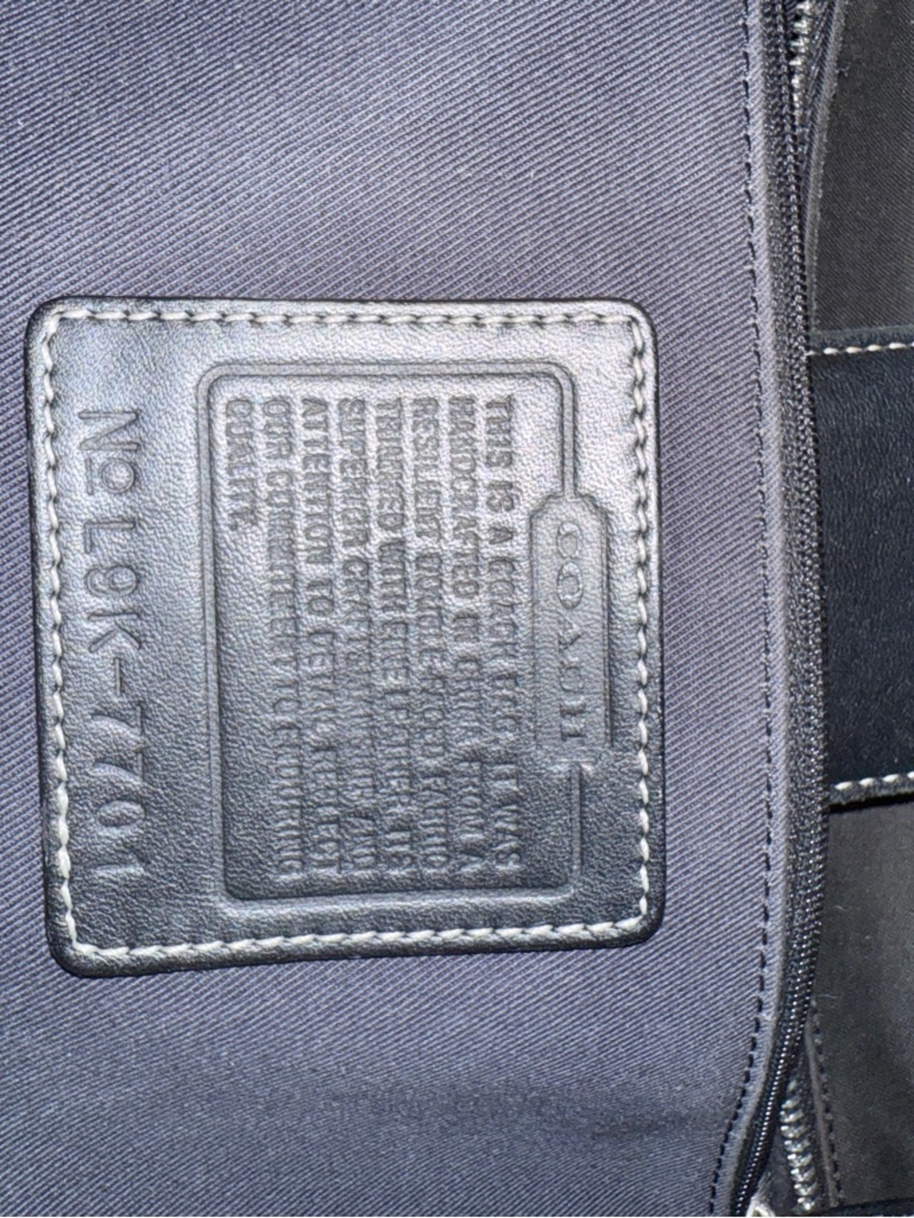 Coach Black Shoulder Bag with Leather Accent - Picture 12 of 13